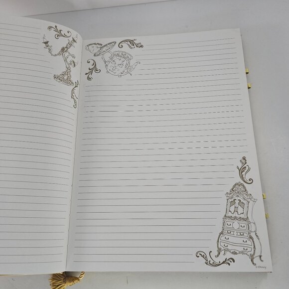 Disney Beauty & The Beast Live Action Movie Journal Gold Embossing FLAWS - Picture 9 of 11